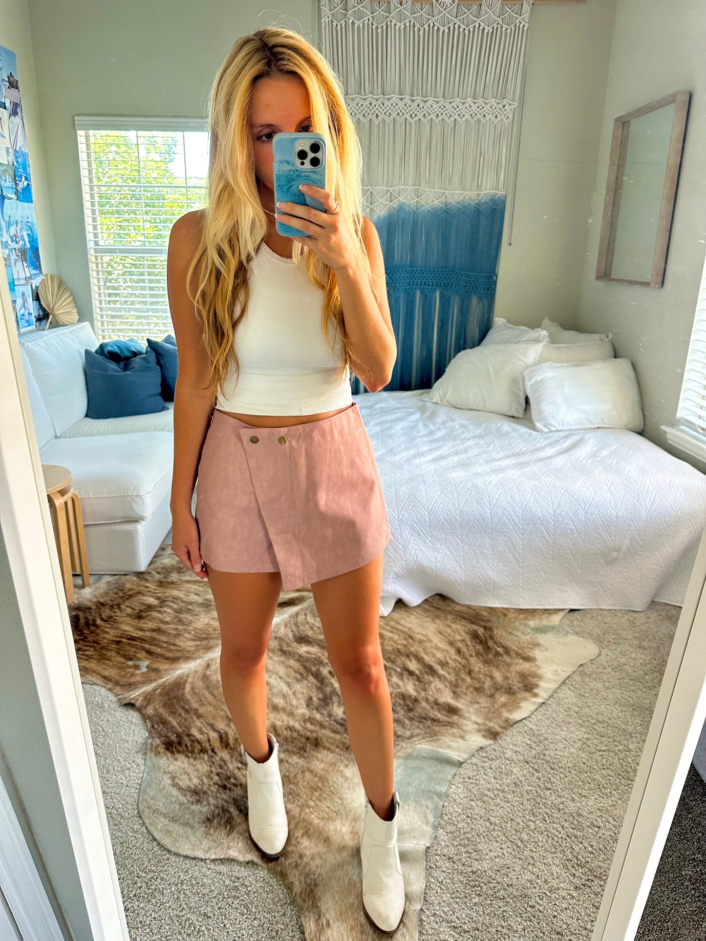 strawberry wine skort