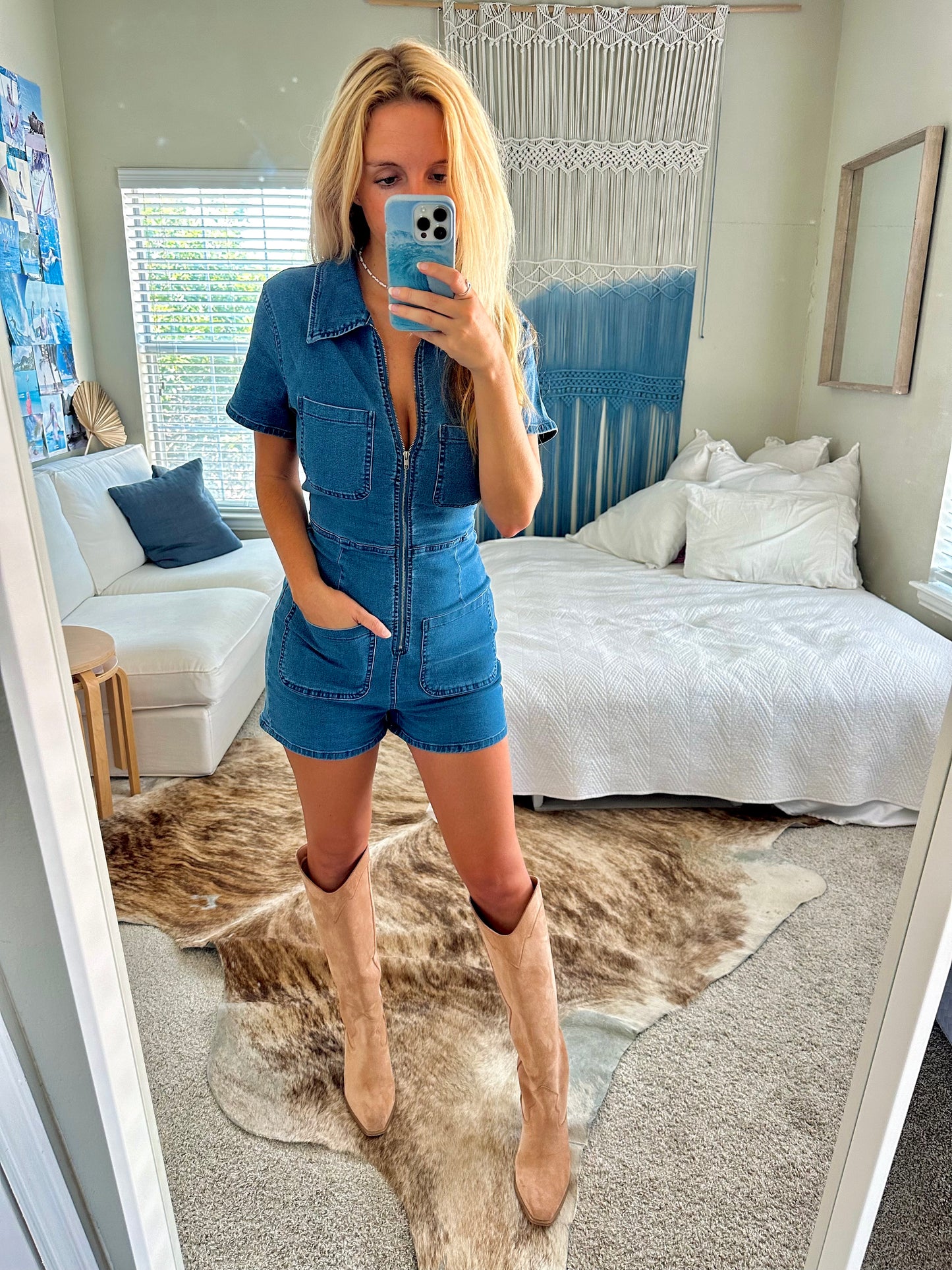 jolene denim romper