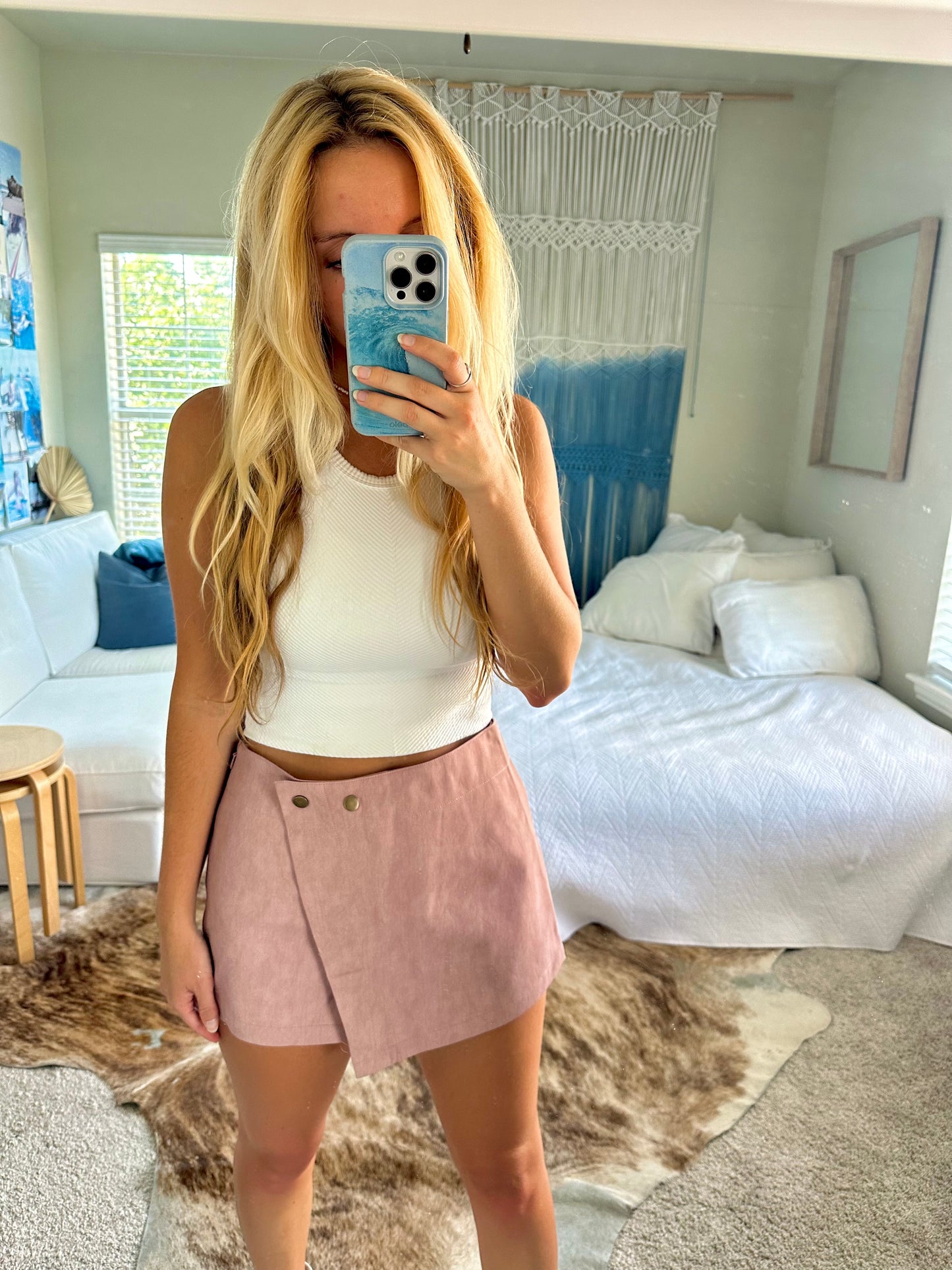 strawberry wine skort